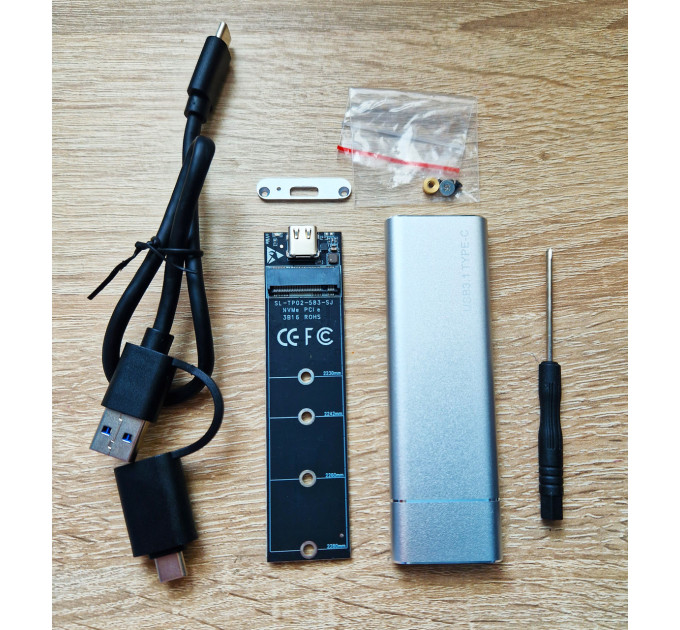 Зовнішня кишеня Type-C m.2 NVME SSD USB 3.0 M-Key NVMe-C01