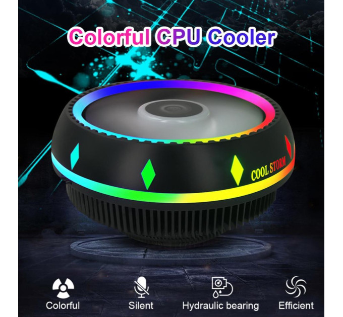 Універсальний кулер UFO CPU HF-685  1700/775/115x/1366 /FM2/AM4/AM5/FM1/AM3+/AM3/AM2