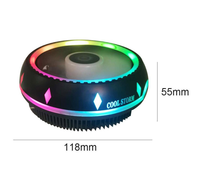 Універсальний кулер UFO CPU HF-685  1700/775/115x/1366 /FM2/AM4/AM5/FM1/AM3+/AM3/AM2