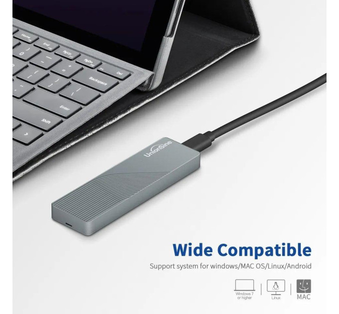 Зовнішня кишеня NVME NGFF m.2 SSD USB 3.0 + Type-C UnionSine