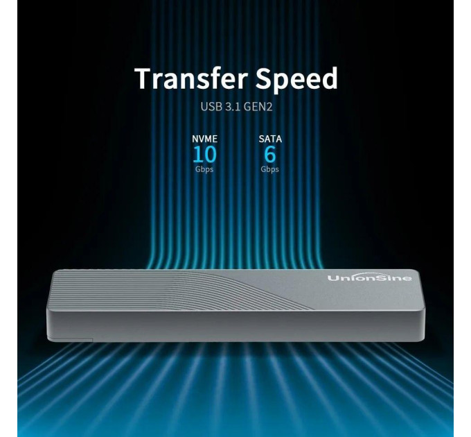 Зовнішня кишеня NVME NGFF m.2 SSD USB 3.0 + Type-C UnionSine