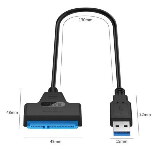 Перехідник SATA - USB 3.0 для жорсткого диску HDD SSD 2.5““ SmartGo Перехідник SATA - USB 3.0 для жорсткого диску HDD SSD 2.5““ SmartGo