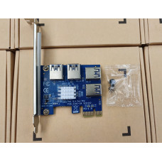 Плата расширения питания для райзера  PCI-E 1x to 4x Riser