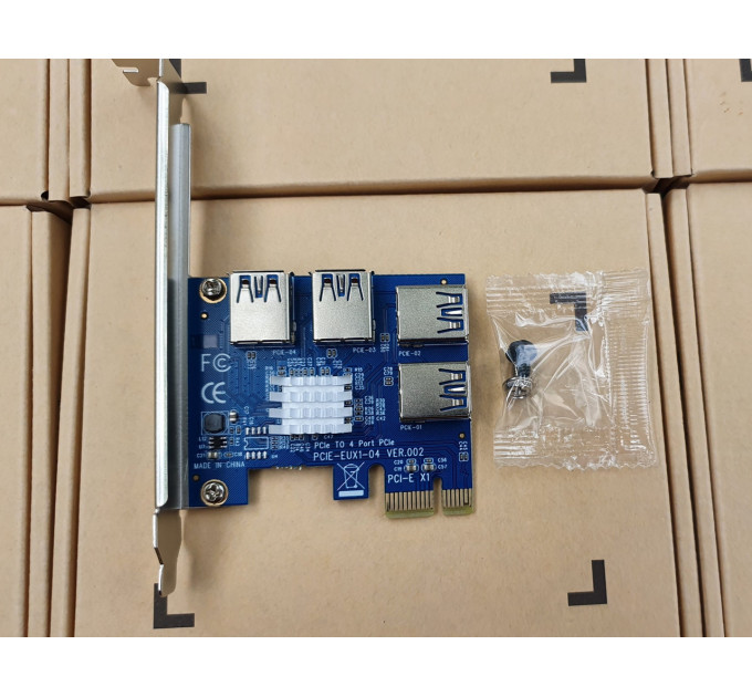 Плата розширення живлення для райзера PCI-E 1x to 4x Riser