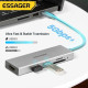 USB 3.0 хаб + кардрідер + конвертер HDMI 4K Essager. Перехідник Type-C - HDMI