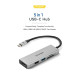 USB 3.0 хаб + кардрідер + конвертер HDMI 4K Essager. Перехідник Type-C - HDMI