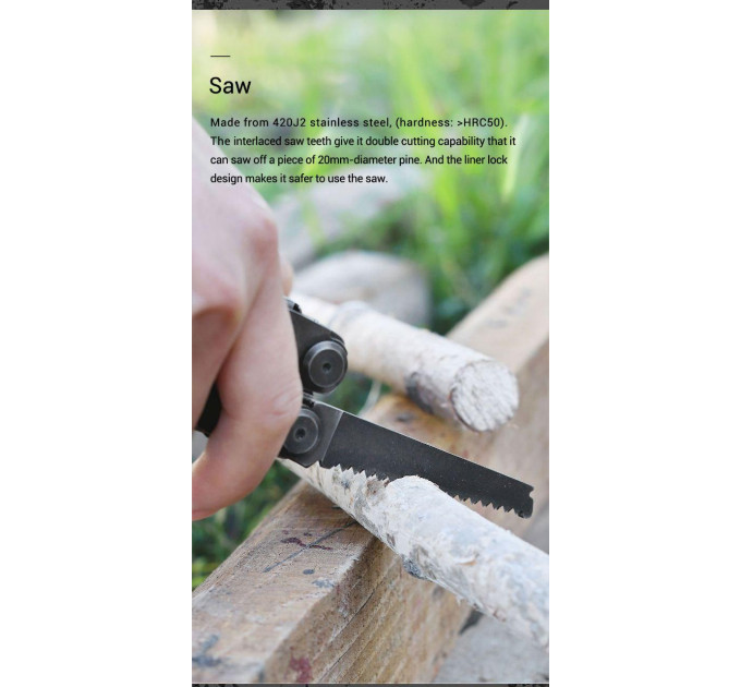 Мультитул Xiaomi Nextool Flagship Pro 16в1 NE20240 з фіксаторами та міцним чехлом