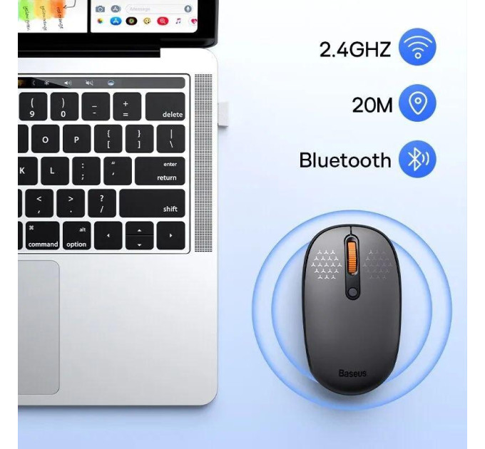 Бездротова миша Baseus F01B Bluetooth + радіо 2.4Ghz