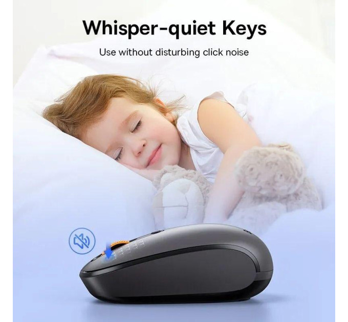 Бездротова миша Baseus F01B Bluetooth + радіо 2.4Ghz