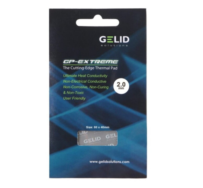 Термопрокладка GELID GP-Extreme 80*40*2.0 мм 12,8 Вт/мК TP-GP01-D