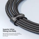 Кабель  Type-c - Type-c 100W Essager PD QC4.0 FCP AFC - 2 m Black