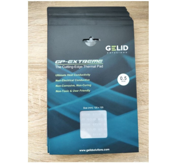 Термопрокладка GELID GP-Extreme 120x120x0.5mm 12Вт/(м*К) GP01-S-A