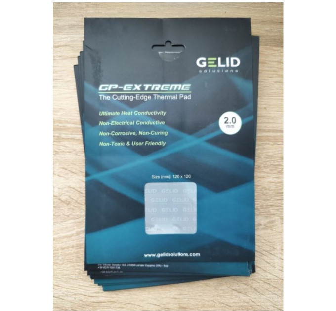 Термопрокладка GELID GP-Extreme 120x120x2mm 12Вт/(м*К) GP01-S-D Термопрокладка GELID GP-Extreme 120x120x2mm 12Вт/(м*К) GP01-S-D