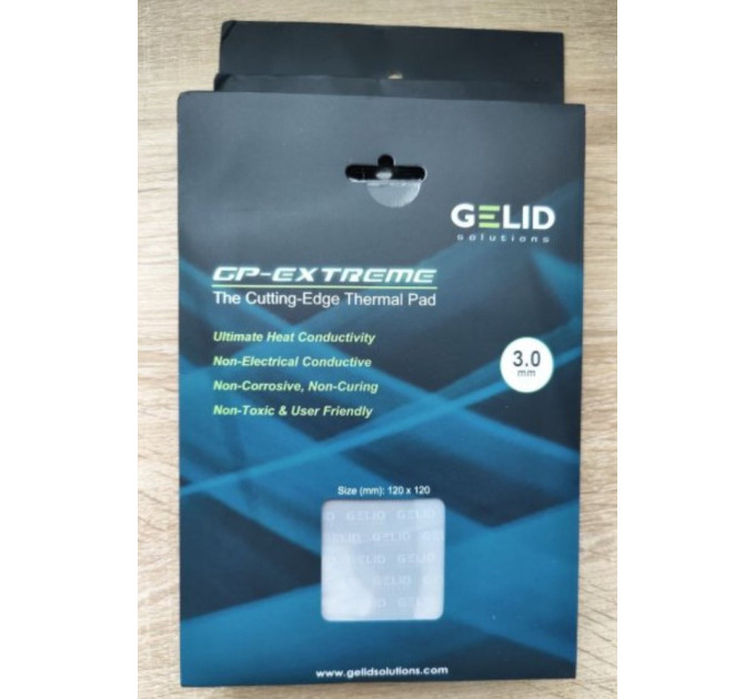 Термопрокладка GELID GP-Extreme 120*120*3 мм 12,8 Вт/мК GP01-S-E Термопрокладка GELID GP-Extreme 120*120*3 мм 12,8 Вт/мК GP01-S-E