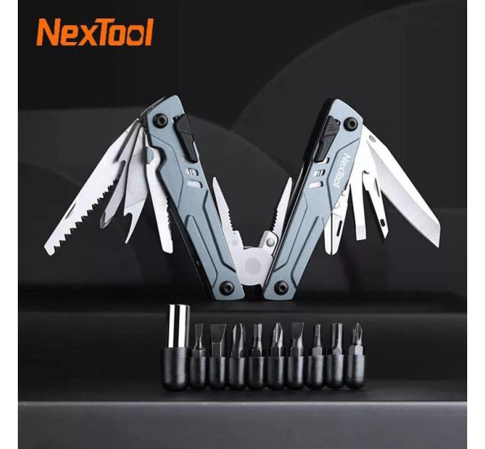 Мультитул Xiaomi Nextool Sailor Pro + комплект біт, чохол Мультитул Xiaomi Nextool Sailor Pro + комплект біт, чохол