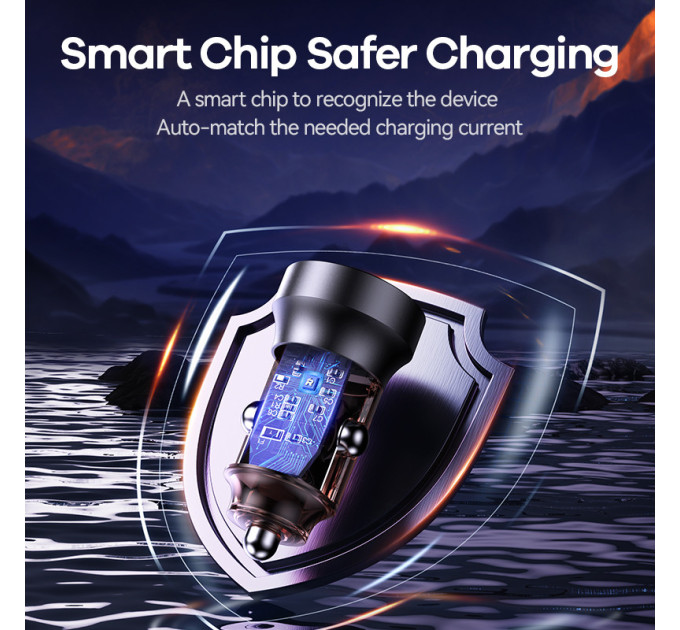 Автомобільний зарядний пристрій 30W REMAX Walking Series PD+QC  Cyberpunk Fast Car Charger RCC338  1C1A