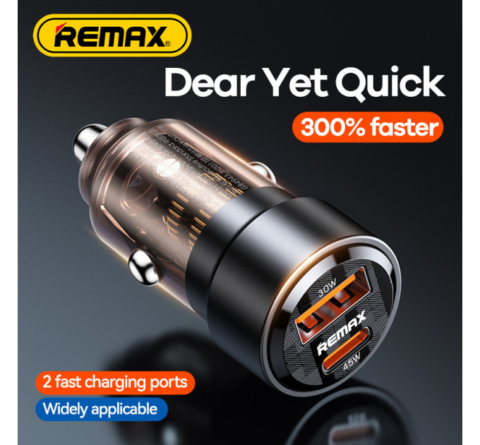 Автомобільний зарядний пристрій 75W REMAX Walking Series PD+QC 1C+1A Fast Car Charger RCC360