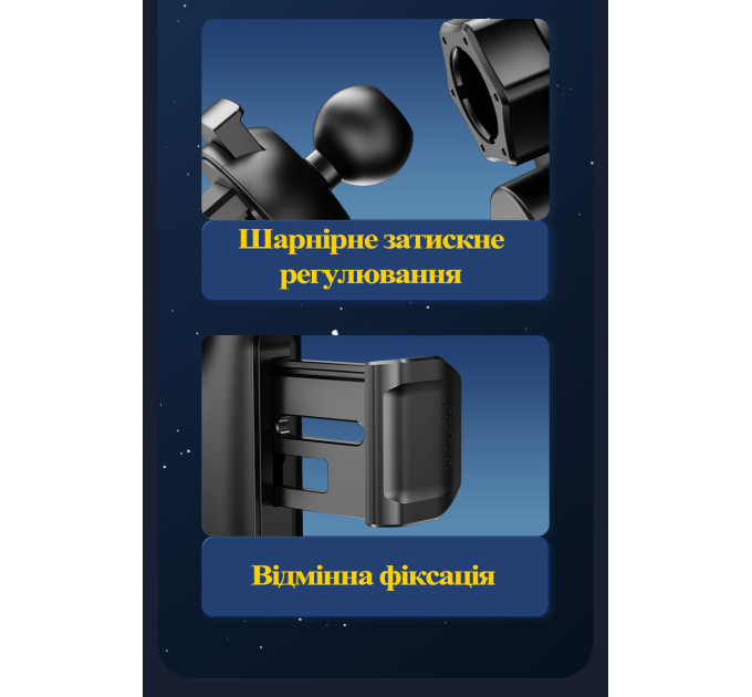 Автотримач з бездротовою зарядкою REMAX Tinsm Series 15W Wireless Charging Car Holder RM-C61 5W