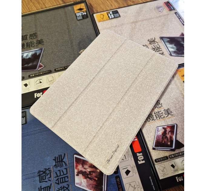 Чохол REMAX Chan Series Leather Case PT-10 for all iPad 10.2“ (2019-2022) бежевий + відсік для стілусу