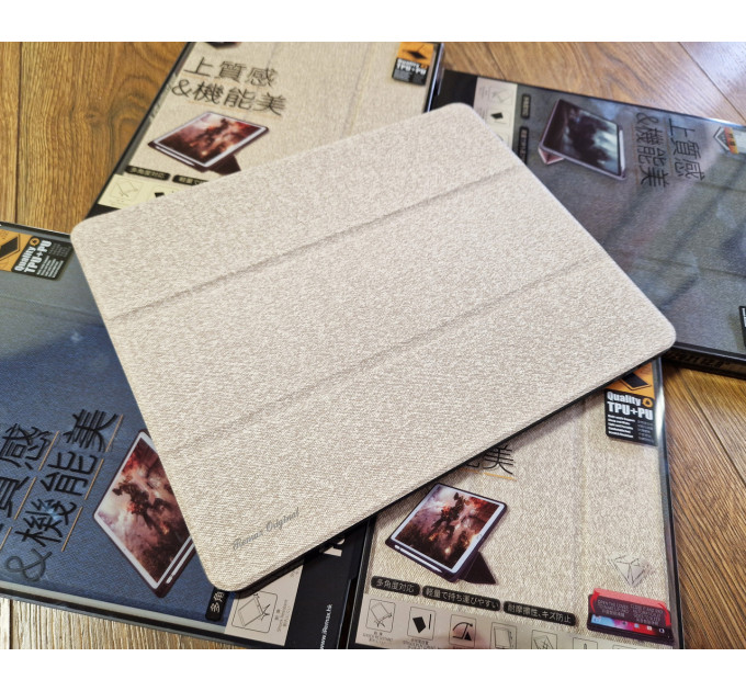 Чохол REMAX Chan Series Leather Case PT-10 for iPad Pro 12.9“ (2019-2022) бежевий + відсік для стилуса