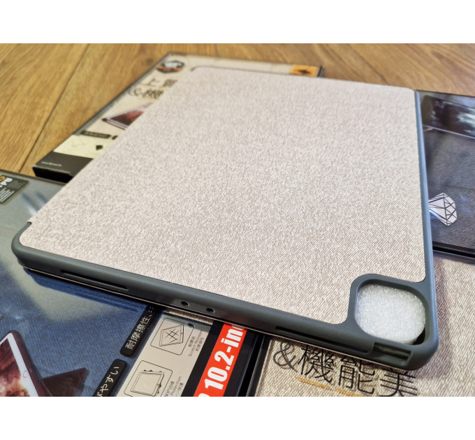 Чохол REMAX Chan Series Leather Case PT-10 for iPad Pro 12.9“ (2019-2022) бежевий + відсік для стилуса