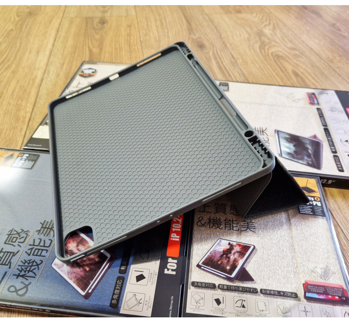 Чохол REMAX Chan Series Leather Case PT-10 for all iPad Pro 12.9“ (2019-2022) темно-сірий + відсік для стілусу