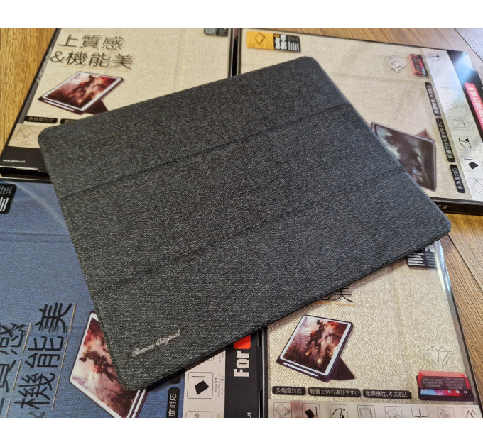 Чохол REMAX Chan Series Leather Case PT-10 for all iPad Pro 12.9“ (2019-2022) темно-сірий + відсік для стілусу