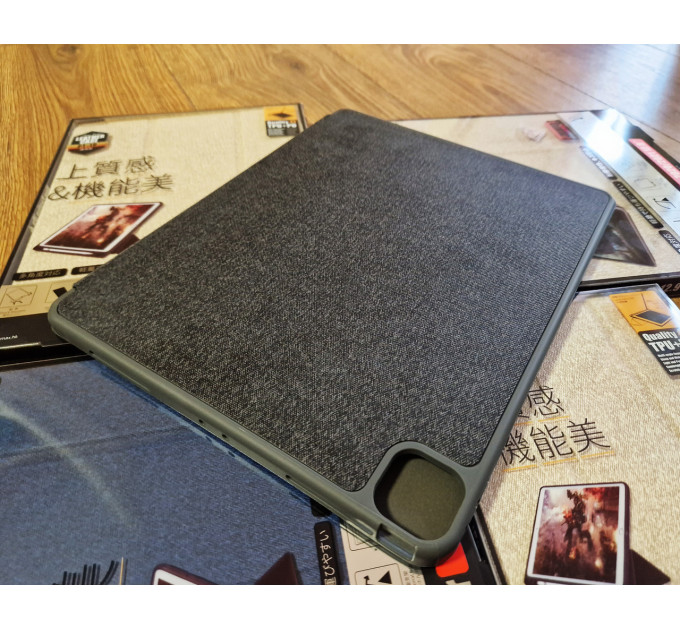 Чохол REMAX Chan Series Leather Case PT-10 for all iPad Pro 12.9“ (2019-2022) темно-сірий + відсік для стілусу