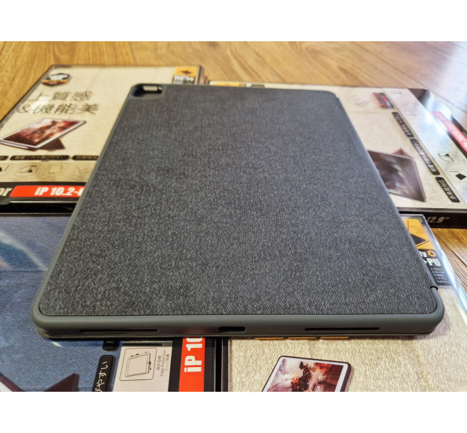 Чохол REMAX Chan Series Leather Case PT-10 for all iPad Pro 12.9“ (2019-2022) темно-сірий + відсік для стілусу