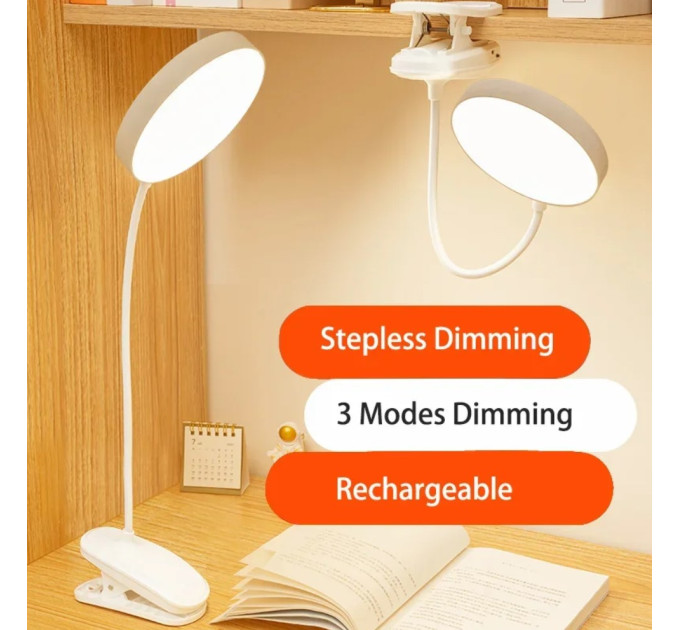 Портативна лампа LedLine Comfort Reading Mini Clip регулювання яскравості Type-C