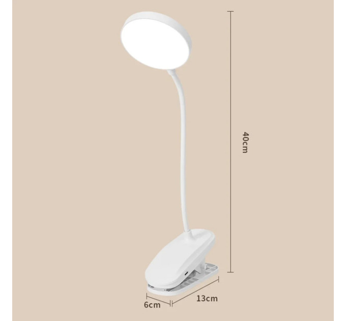 Портативна лампа LedLine Comfort Reading Mini Clip регулювання яскравості Type-C