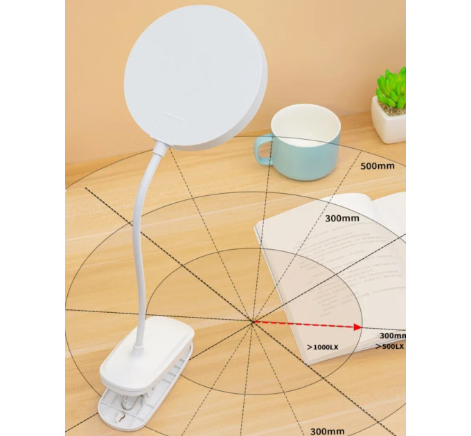 Портативна лампа LedLine Comfort Reading Mini Clip регулювання яскравості Type-C