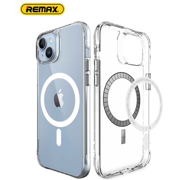 Прозорий чохол iPhone 15 Pro Max MagSafe Remax Crys Series Magsafe Magnetic Phone Case RM-1690 Прозорий чохол iPhone 15 Pro Max MagSafe Remax Crys Series Magsafe Magnetic Phone Case RM-1690