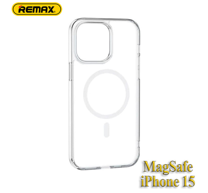 Прозорий чохол iPhone 15 MagSafe Remax Crys Series Magsafe Magnetic Phone Case RM-1690