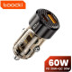 Автомобильное зарядное устройство 60W Toocki PD+QC 1C+1A Fast Car Charger Автомобильное зарядное устройство 60W Toocki PD+QC 1C+1A Fast Car Charger