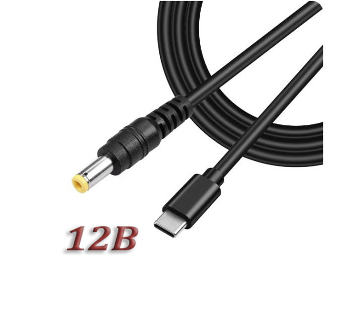 DC-DC Кабель Type-c 12V підвищуючий перетворювач з type-c 5 вольт на 12 вольт для роутера від powerbank DC-DC Кабель Type-c 12V підвищуючий перетворювач з type-c 5 вольт на 12 вольт для роутера від powerbank
