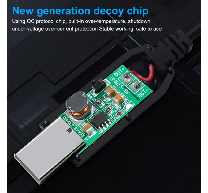 DC-DC Кабель Type-c 12V підвищуючий перетворювач з type-c 5 вольт на 12 вольт для роутера від powerbank