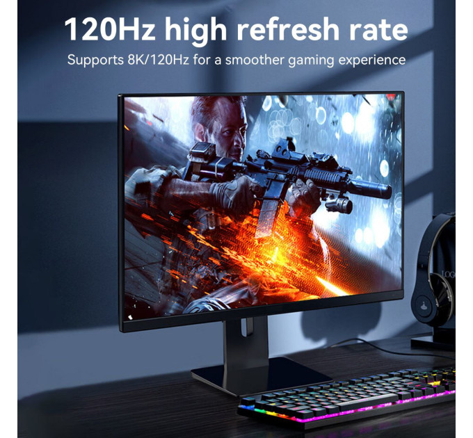 Кабель DisplayPort - DisplayPort 2.1 16K 1м SmartGo