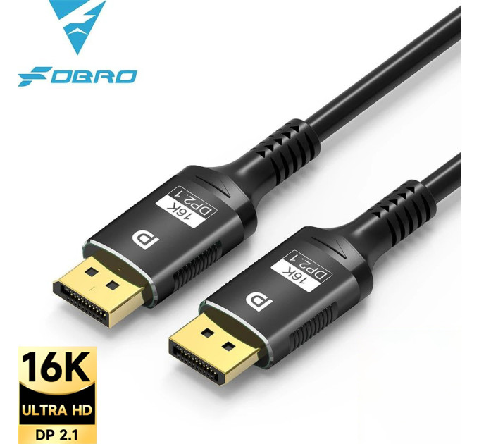 Кабель DisplayPort - DisplayPort 2.1 16K 1м SmartGo Кабель DisplayPort - DisplayPort 2.1 16K 1м SmartGo