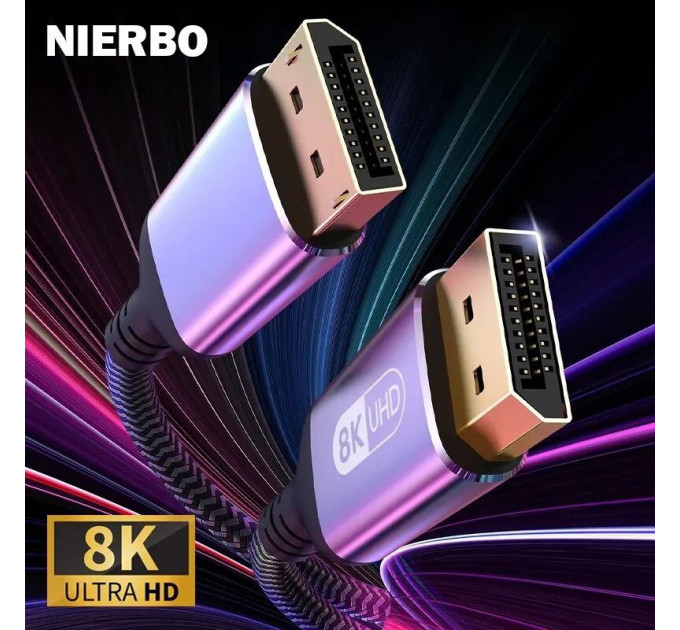 Кабель DisplayPort - DisplayPort 1.4 8K 2м в оплетці SmartGo Кабель DisplayPort - DisplayPort 1.4 8K 2м в оплетці SmartGo