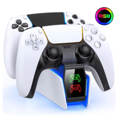 Зарядна док-станція з RGB-підсвіткою для PlayStation 5 PS5 Зарядна док-станція з RGB-підсвіткою для PlayStation 5 PS5