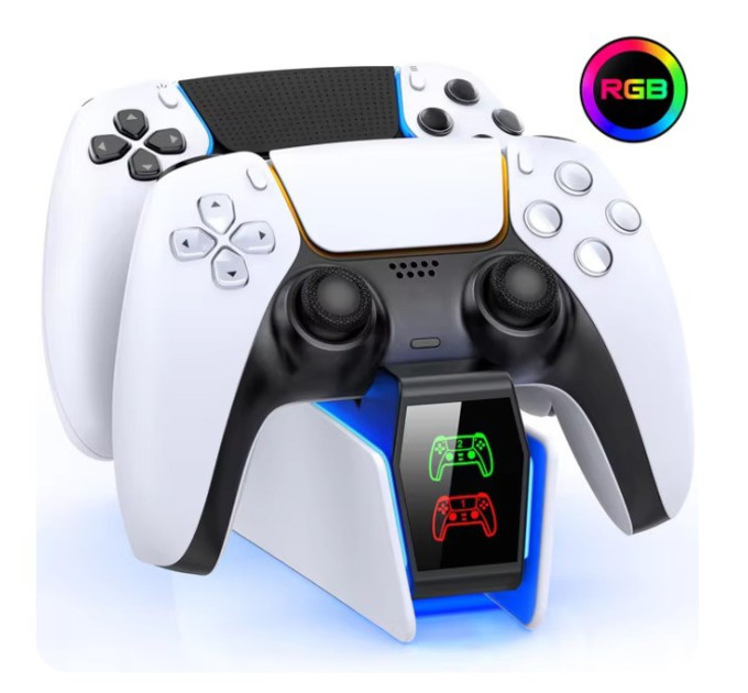 Зарядна док-станція з RGB-підсвіткою для PlayStation 5 PS5