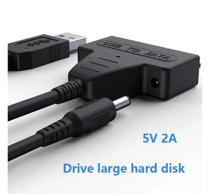 Перехідник SATA - USB 3.0 для жорсткого диску HDD SSD 3.5'' 2.5'' з Блоком живленяя SmartGo