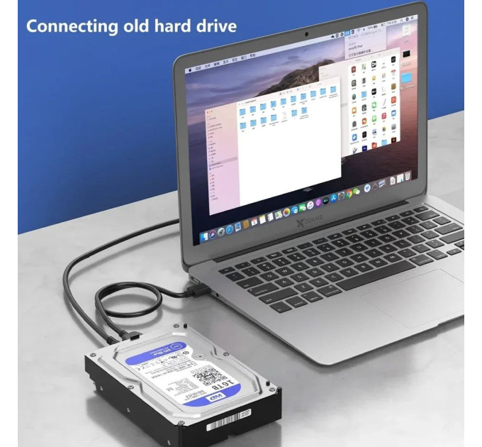 Перехідник SATA - USB 3.0 для жорсткого диску HDD SSD 3.5'' 2.5'' з Блоком живленяя SmartGo