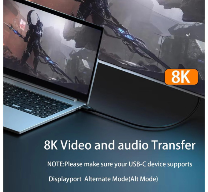 Кабель  Type-c - Type-c Usb 3.2 Type-C Gen2 20Gbps 8K @ 60Hz 100W AV audio video. SmartGo Дата кабель